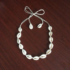 Necklace with White Cowrie Shell Pendant