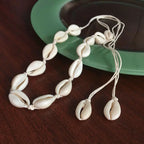Necklace with White Cowrie Shell Pendant