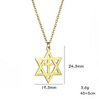Necklace with cross pendant and the Star of David, orthodox Jewish symbols
