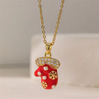 Necklace with Christmas Mitten Pendant