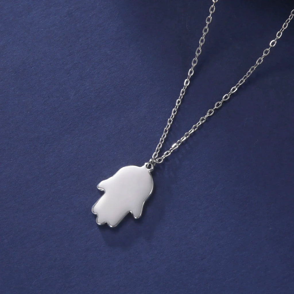 Necklace with protective Star of David and Hamsa pendant, Jewish