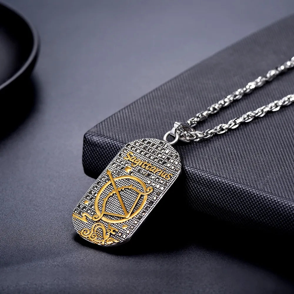 Necklace with an Astrological Zodiac Sign-Style Pendant