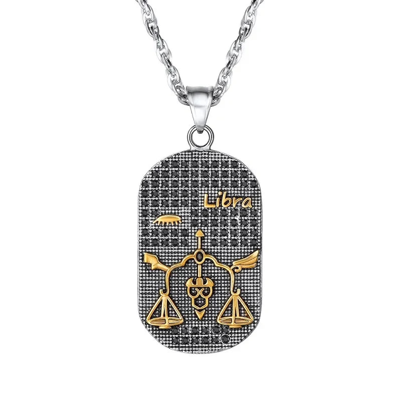 Necklace with an Astrological Zodiac Sign-Style Pendant