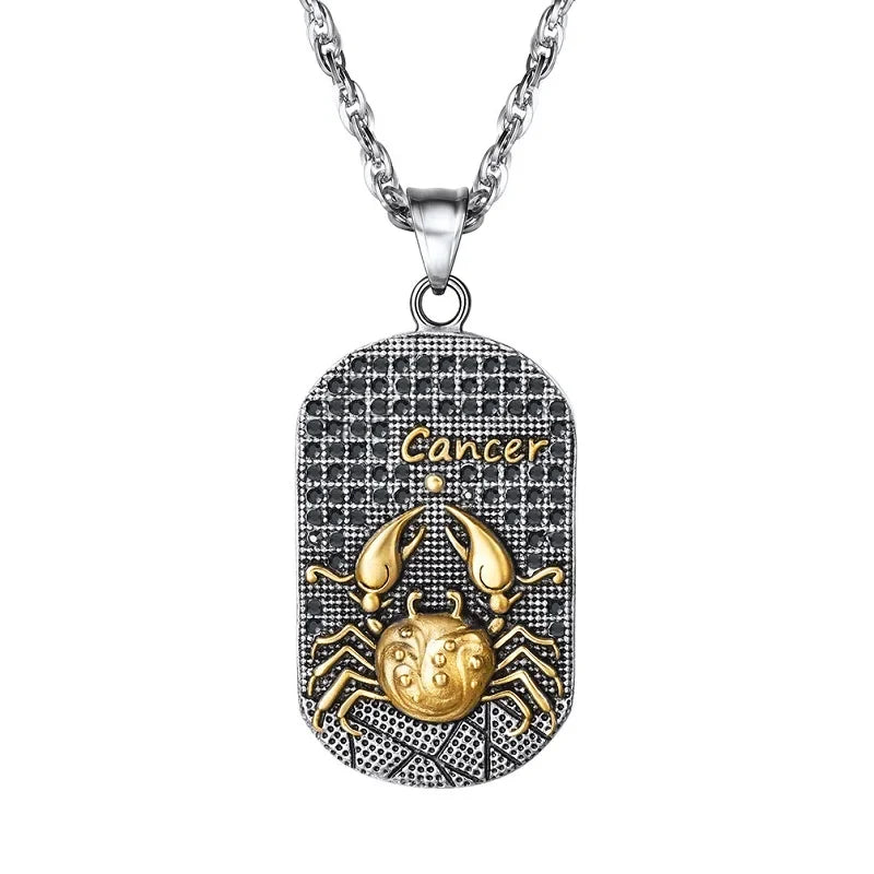 Necklace with an Astrological Zodiac Sign-Style Pendant