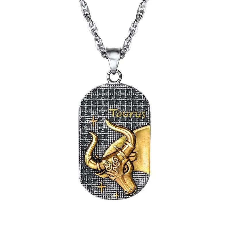 Necklace with an Astrological Zodiac Sign-Style Pendant