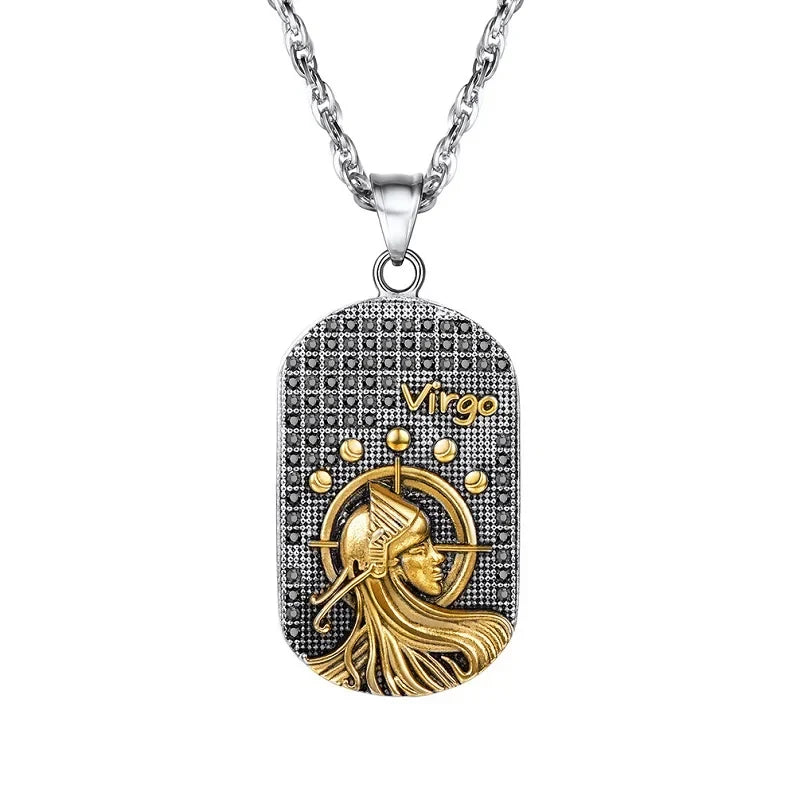 Necklace with an Astrological Zodiac Sign-Style Pendant