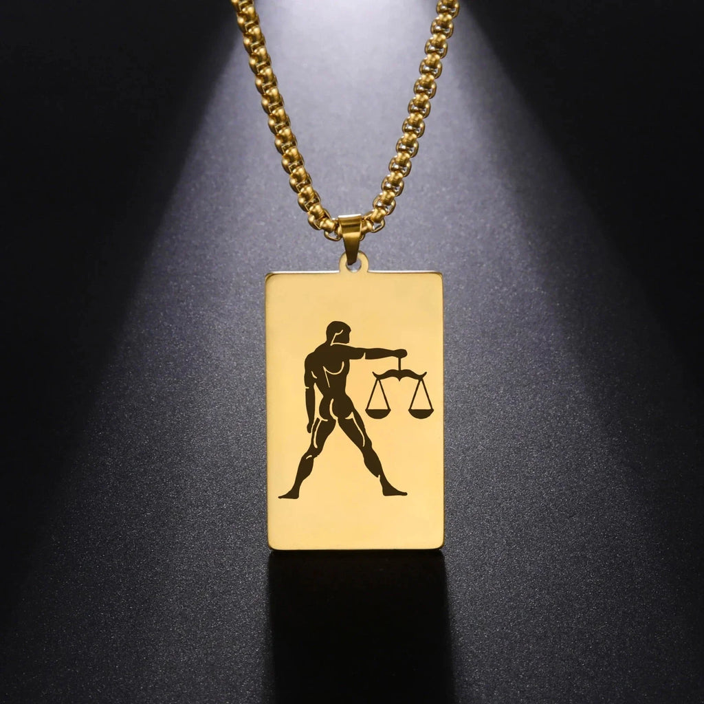 Elegant Zodiac Sign Astrology Pendant Necklace