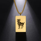 Elegant Zodiac Sign Astrology Pendant Necklace