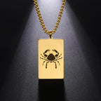 Elegant Zodiac Sign Astrology Pendant Necklace