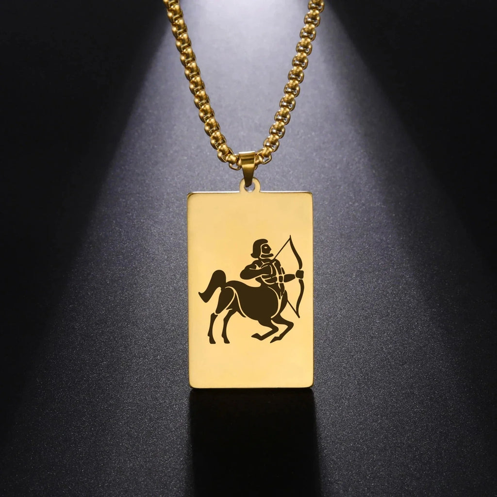 Elegant Zodiac Sign Astrology Pendant Necklace