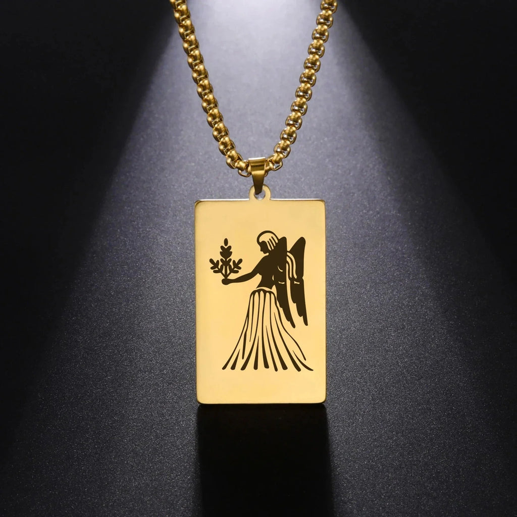 Elegant Zodiac Sign Astrology Pendant Necklace