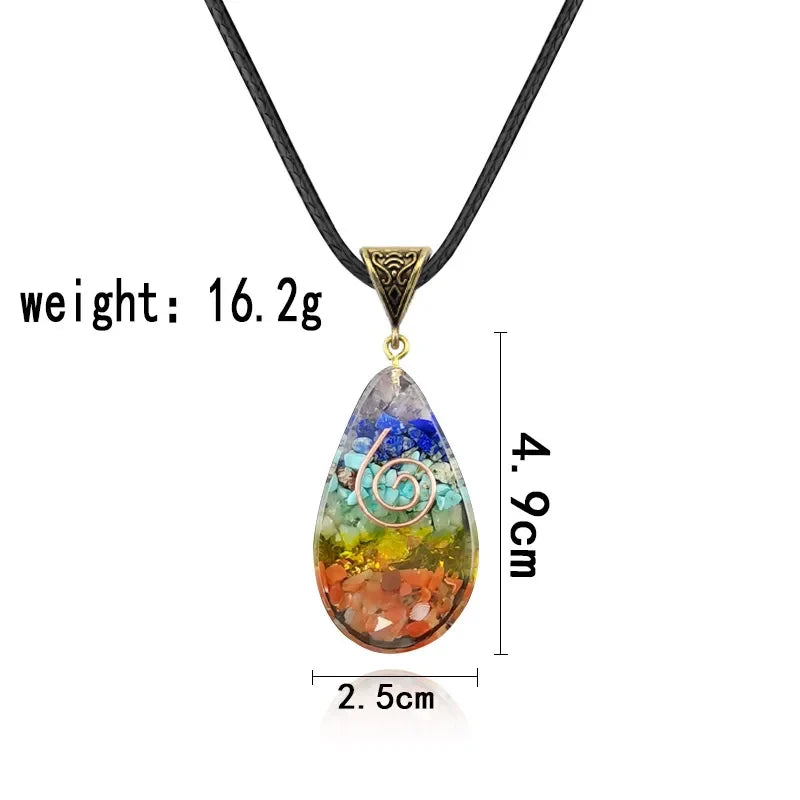 Necklace with 7 Chakra Stone Pendant