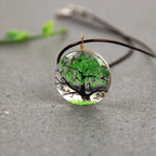 Necklace with Handblown Glass Tree of Life Pendant