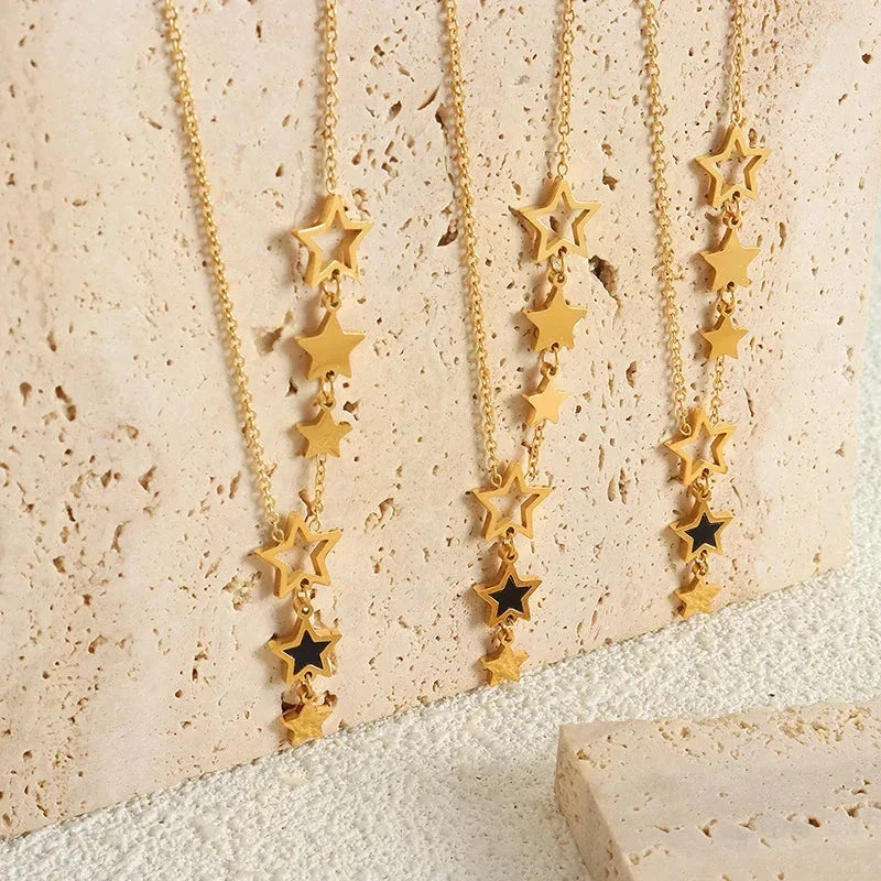 Necklace with Star and Celestial Pendant
