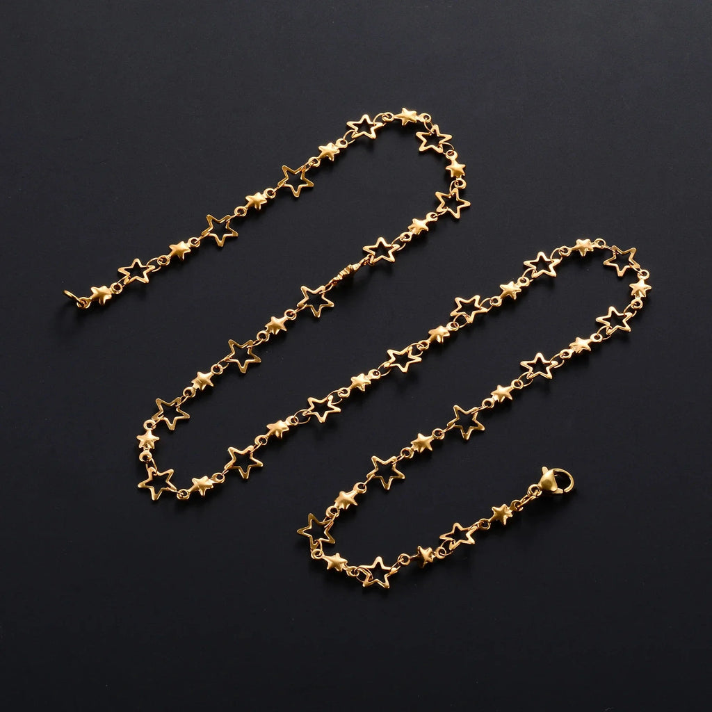 Astrology Star Pendant Necklace for Men or Women in gold