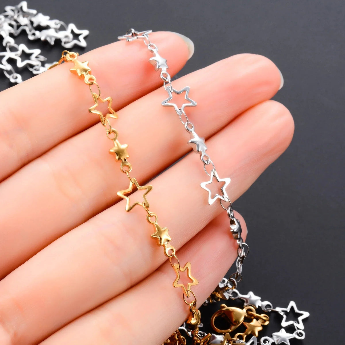 Astrology Star Pendant Necklace for Men or Women in gold