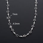 Astrology Star Pendant Necklace for Men or Women in silver