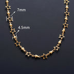 Astrology Star Pendant Necklace for Men or Women in gold