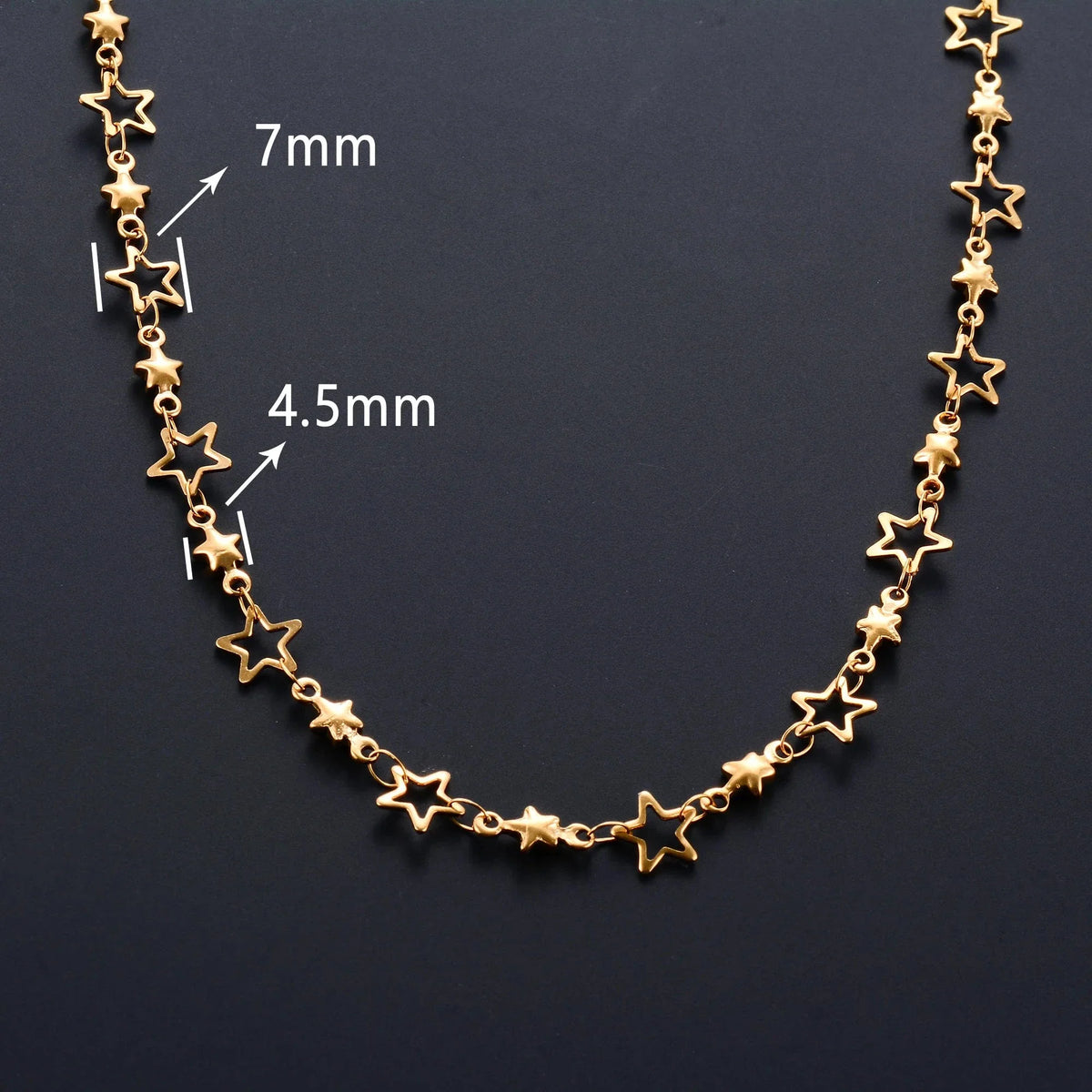 Astrology Star Pendant Necklace for Men or Women in gold