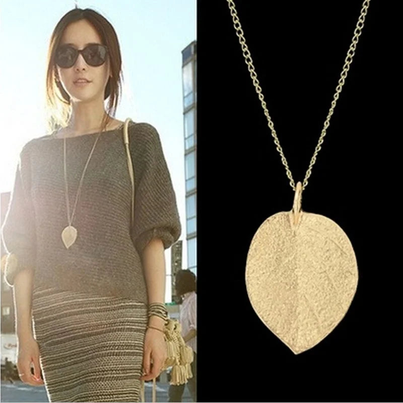 Autumn Leaf Pendant Necklace