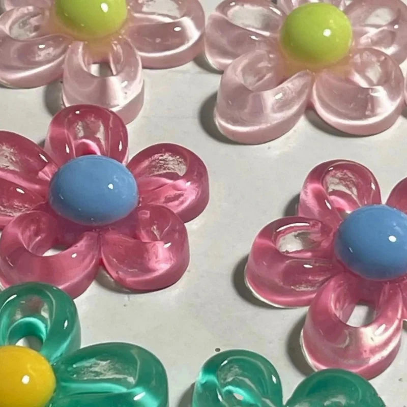 Necklace with Colorful Flower Pendant