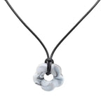 Romantic Style Flower Pendant Necklace gray
