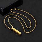 Arabic Ayatul Kursi Geometric Pendant Necklace 