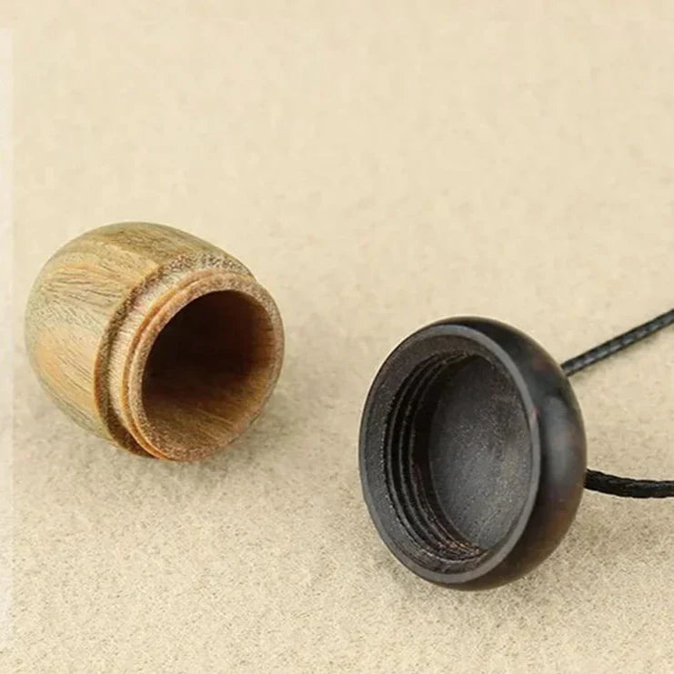 Necklace with Wooden Tassel Pendant
