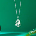Necklace with Winter Santa Pendant in Silver