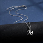 Custom necklace with initial pendant m