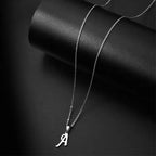 Custom necklace with initial pendant 