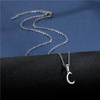 Custom necklace with initial pendant c