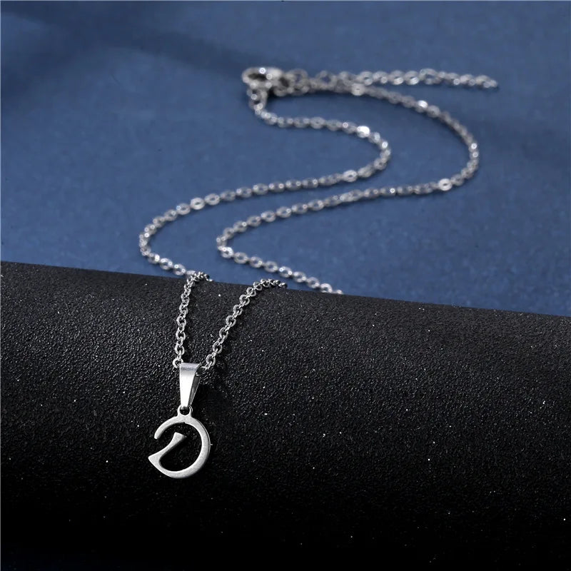 Custom necklace with initial pendant d