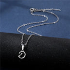 Custom necklace with initial pendant d