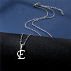 Custom necklace with initial pendant e