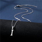 Custom necklace with initial pendant i