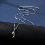 Custom necklace with initial pendant j