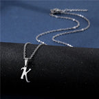 Custom necklace with initial pendant k