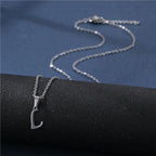 Custom necklace with initial pendant l