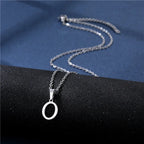 Custom necklace with initial pendant o