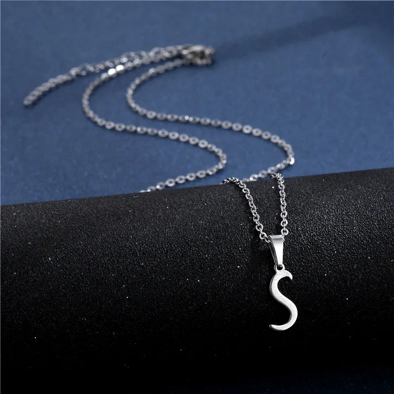 Custom necklace with initial pendant s