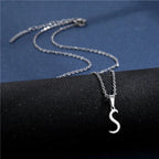 Custom necklace with initial pendant s