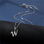 Custom necklace with initial pendant w