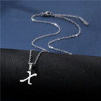 Custom necklace with initial pendant x