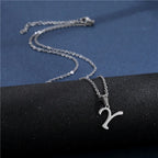 Custom necklace with initial pendant y
