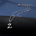 Custom necklace with initial pendant z