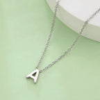 Necklace with initial pendant - letter