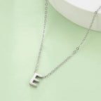 Necklace with initial pendant - letter