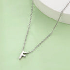 Necklace with initial pendant - letter