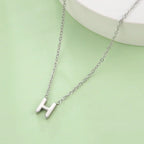Necklace with initial pendant - letter